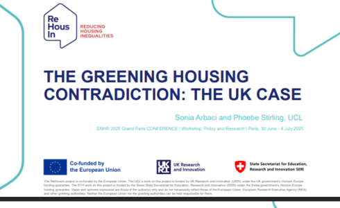 Presentation of the ReHousIn UK team at the conference