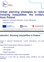 Urban planning strategies to reduce housing inequalities: the evidence from Poland