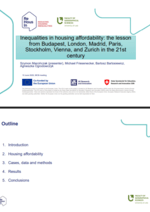 Inequalities in housing affordability: the lesson from Budapest, London, Madrid, Paris, Stockholm, Vienna, and Zurich in the 21st Century