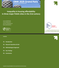 Inequality in housing affordability in three major Polish cities in the 21st century