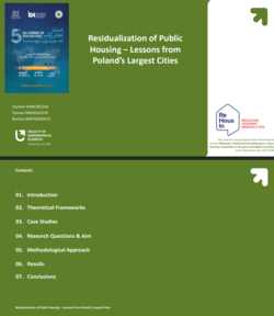Residualisation of public housing – Lessons from Poland’s largest cities