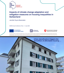 Impacts of climate change adaptation and mitigation measures on housing inequalities in Switzerland